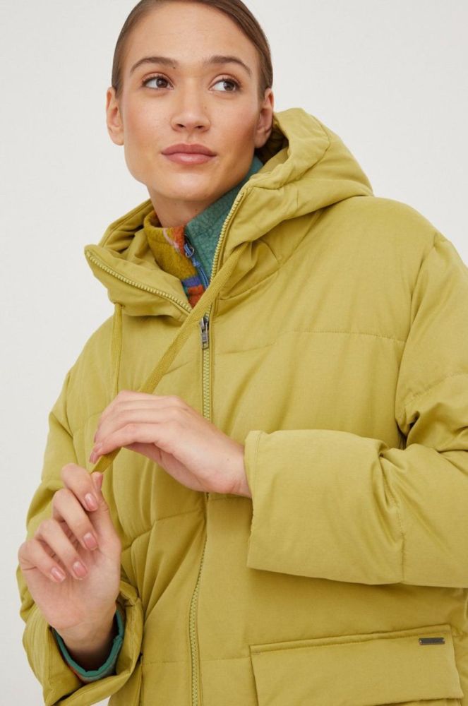 Куртка Billabong жіноча колір зелений зимова фото 4