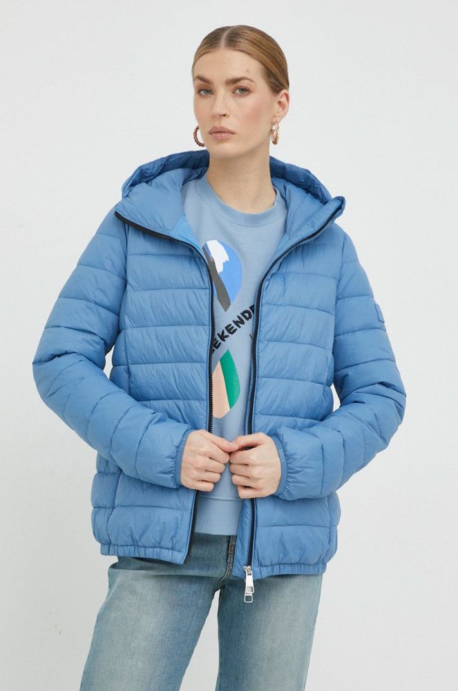 Куртка BOSS жіноча перехідна колір блакитний (2796714)