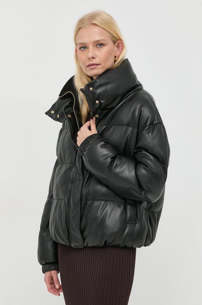 Куртка Patrizia Pepe жіноча колір чорний зимова (2653976)