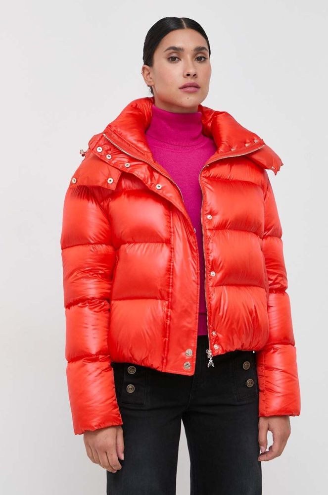 Пухова куртка Patrizia Pepe жіноча колір помаранчевий зимова