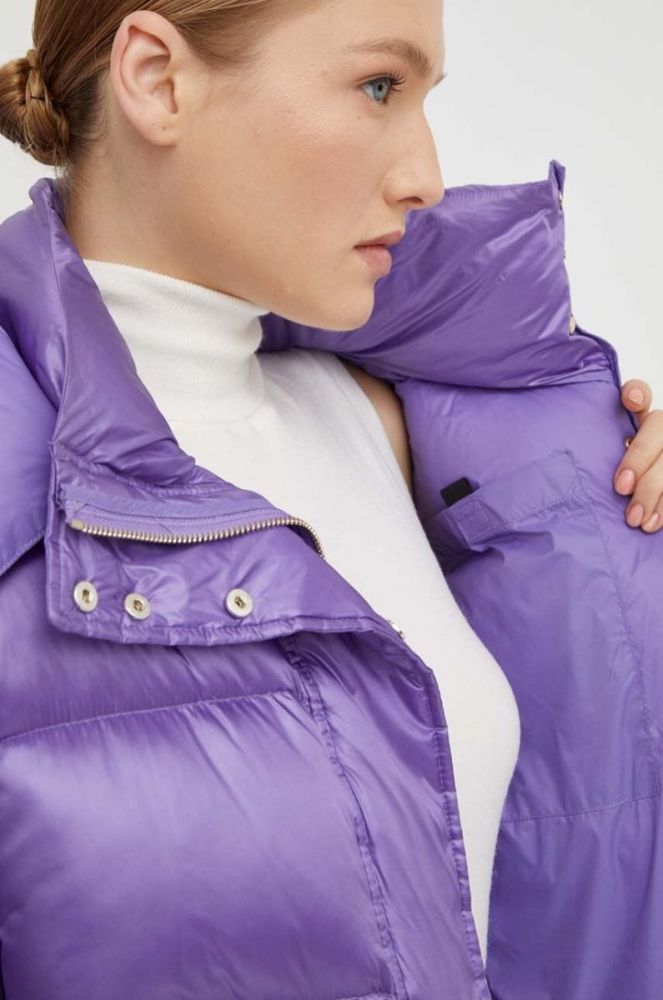 Пухова куртка Patrizia Pepe жіноча колір фіолетовий зимова фото 7