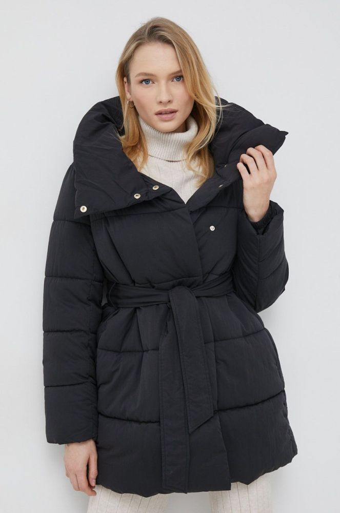 Куртка Sisley жіноча колір чорний зимова oversize (2775060)