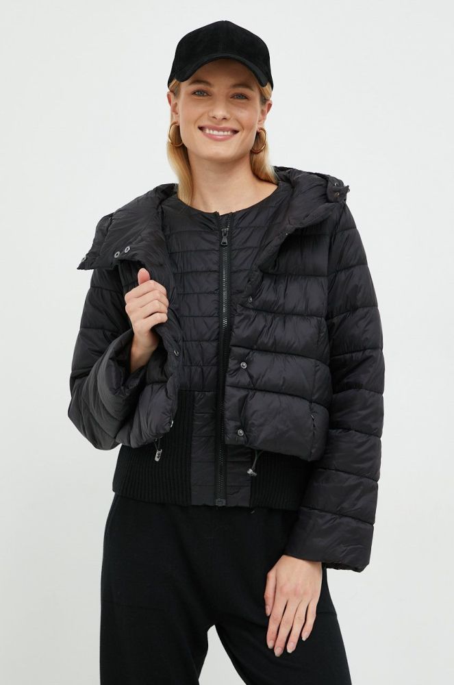 Куртка Sisley жіноча колір чорний зимова (2586130)