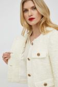 Піджак з домішкою вовни Miss Sixty колір бежевий однобортний