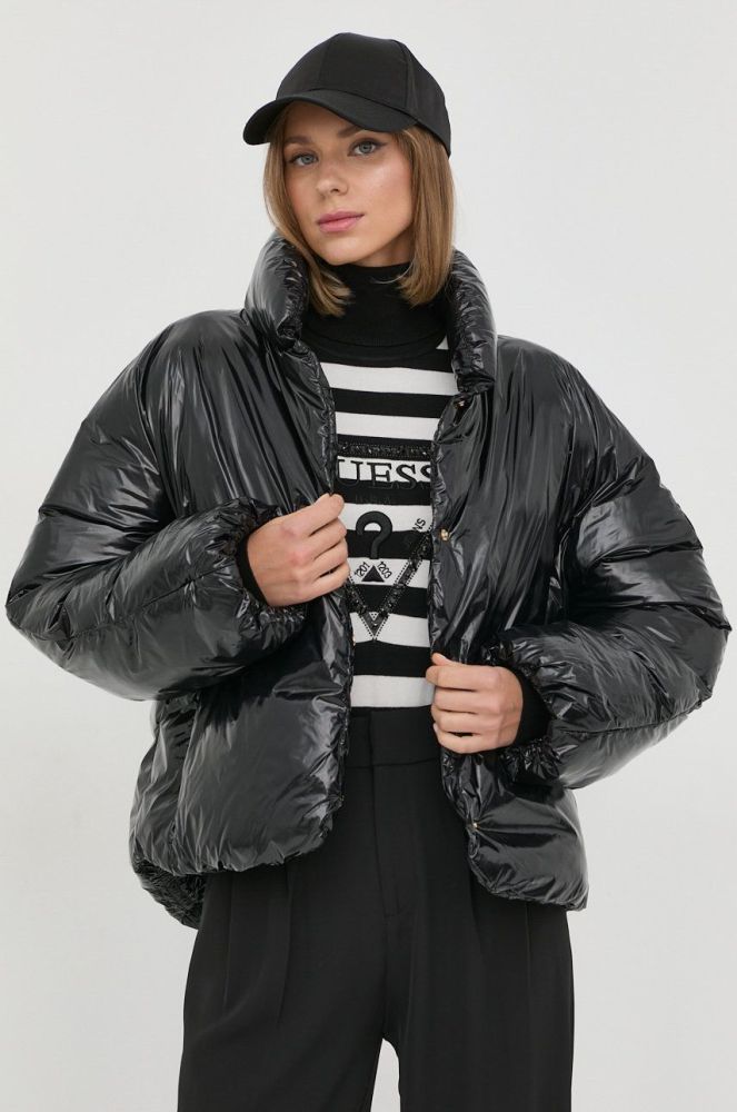 Куртка Pinko жіноча колір чорний зимова oversize (2632028)