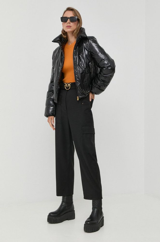 Куртка Pinko жіноча колір чорний зимова (2586180)