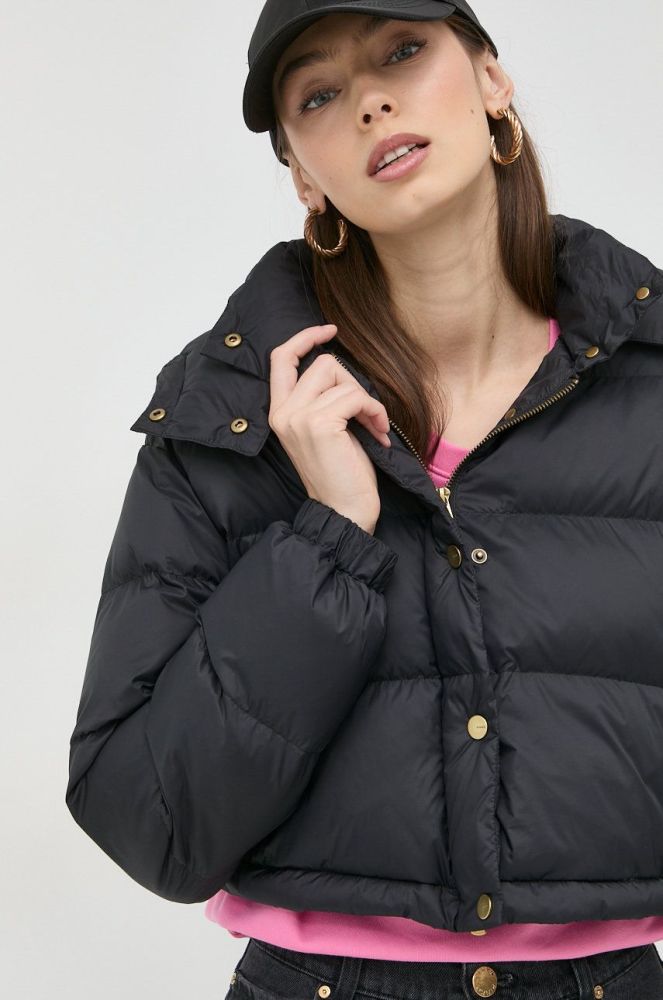 Куртка Pinko жіноча колір чорний зимова oversize (2684719)