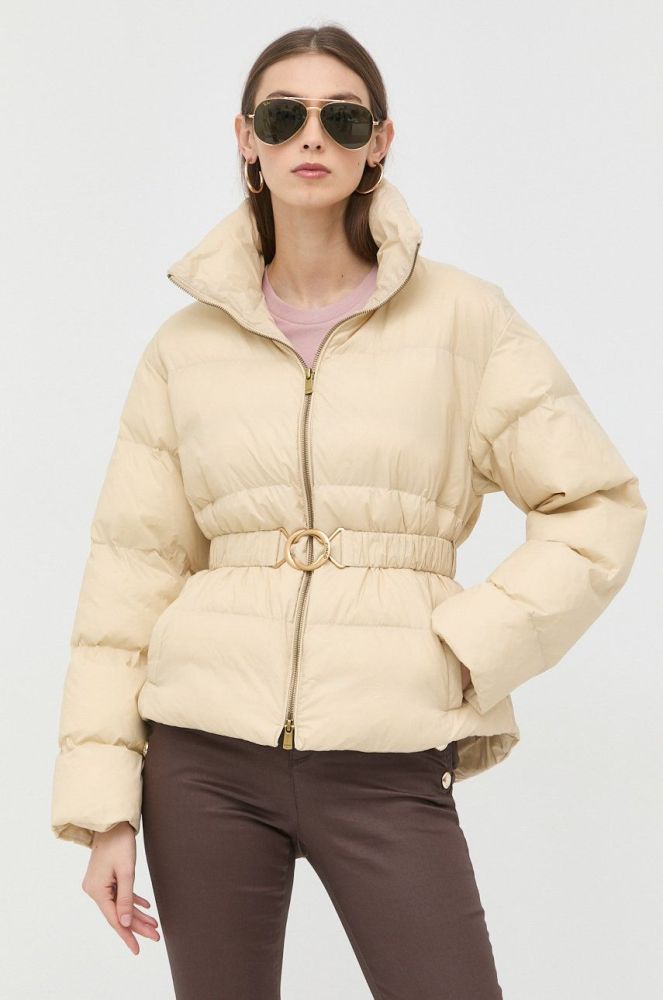 Куртка Pinko жіноча колір бежевий зимова oversize (2684727)