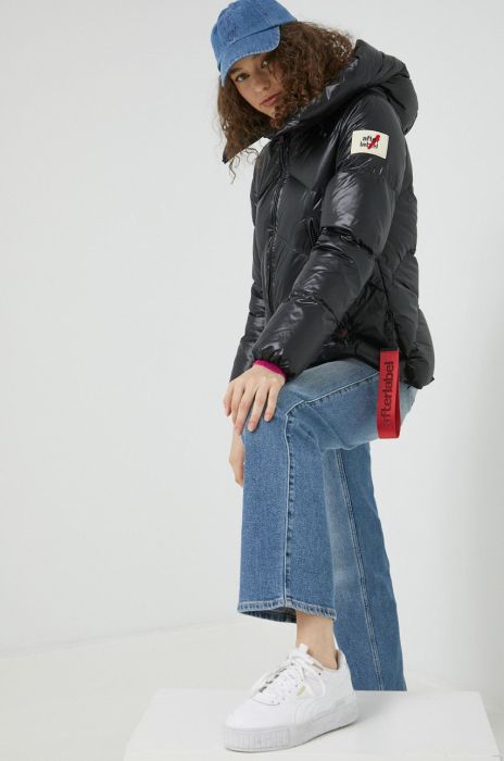 Пухова куртка After Label жіноча колір чорний зимова (2694471)