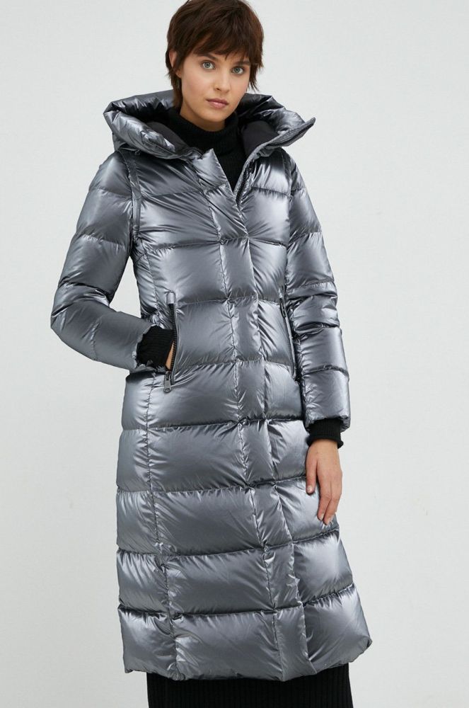 Пухова куртка Hetrego жіноча колір сірий зимова (2836289)