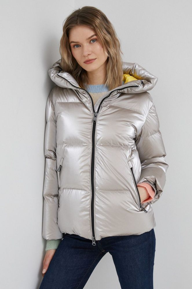 Пухова куртка Hetrego жіноча колір бежевий зимова (2836293)