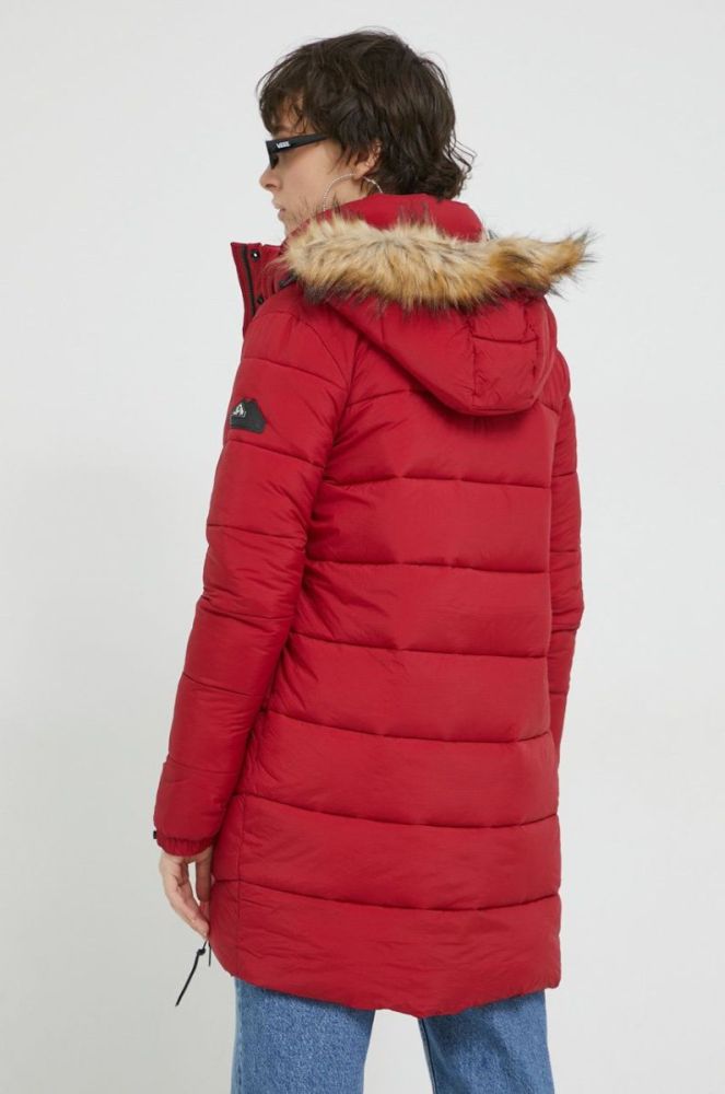 Куртка Superdry жіноча колір червоний зимова (2746636) фото 3