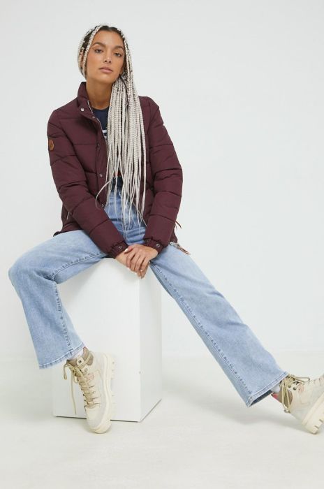Куртка Superdry жіноча колір бордовий зимова (2665565)