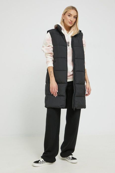 Безрукавка Superdry жіночий колір чорний зимовий (2765357)