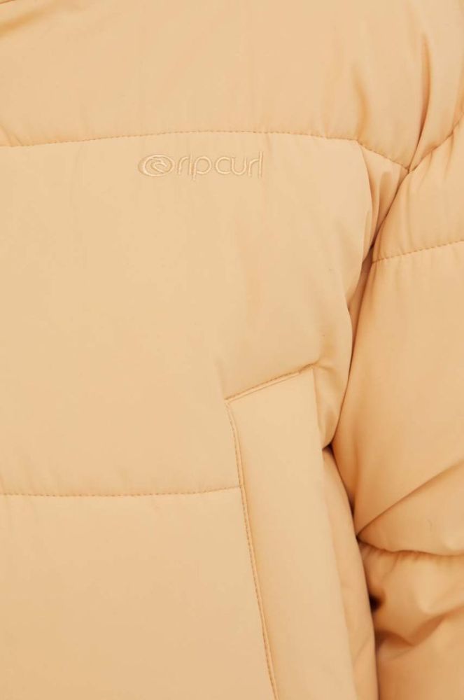 Куртка Rip Curl жіноча колір бежевий зимова oversize фото 5