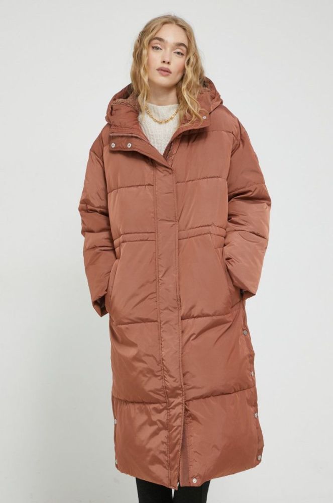 Куртка UGG Keeley жіноча колір коричневий зимова oversize фото 3
