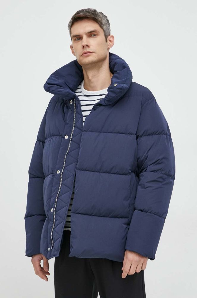 Куртка Trussardi жіноча колір синій зимова oversize