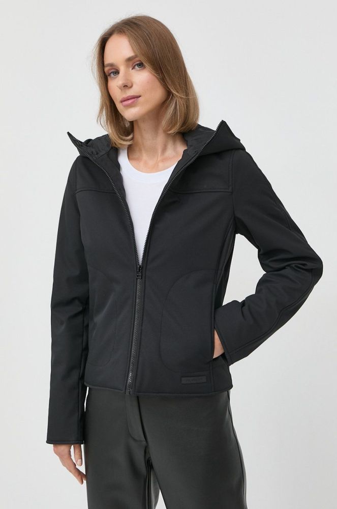 Куртка Trussardi жіноча колір чорний перехідна (2634481)