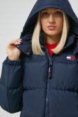 Пухова куртка Tommy Jeans жіноча колір синій