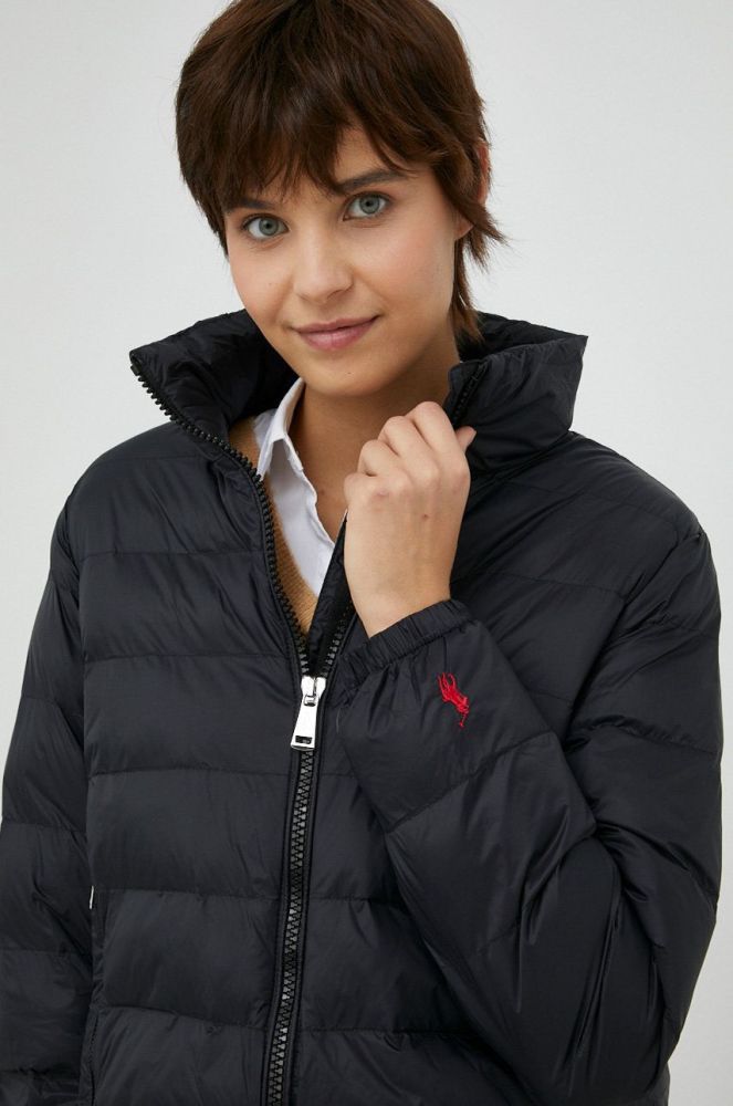 Куртка Polo Ralph Lauren жіноча колір чорний перехідна (2836309)