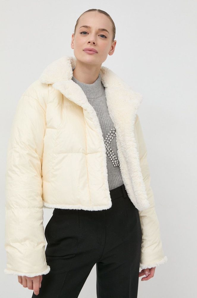 Двостороння пухова куртка MICHAEL Michael Kors жіноча колір бежевий зимова