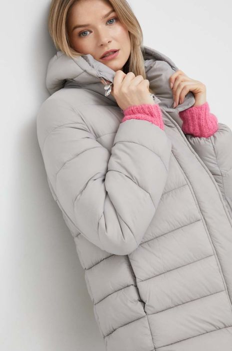 Куртка United Colors of Benetton жіноча колір сірий перехідна