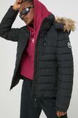 Куртка Superdry жіноча колір чорний зимова (2844968)