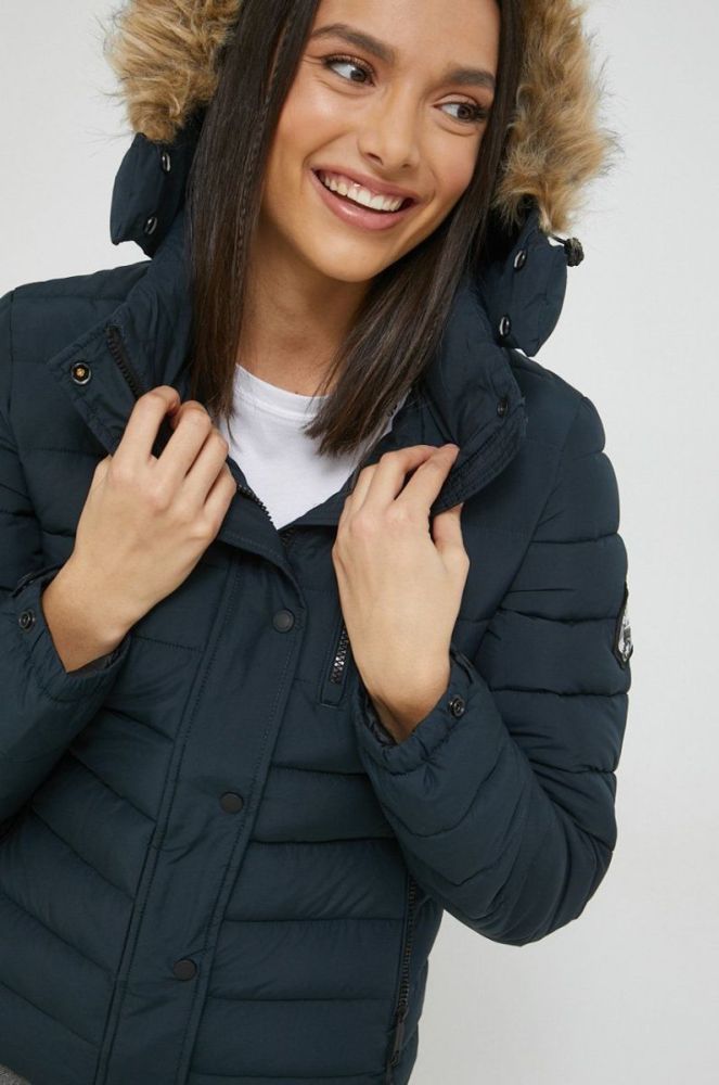 Куртка Superdry жіноча колір синій перехідна (2849869) фото 4