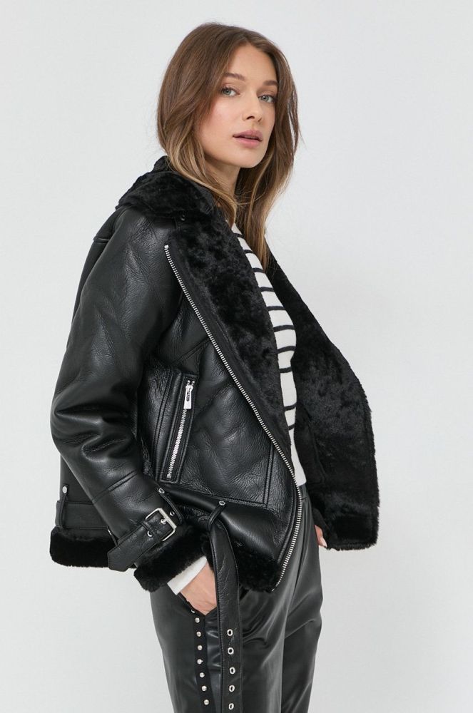 Куртка Morgan жіноча колір чорний перехідна (2824010)