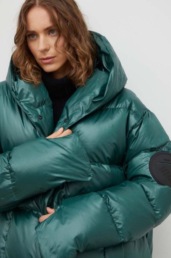 Пухова куртка MMC STUDIO Jesso жіноча колір зелений зимова oversize (3519388) фото 9