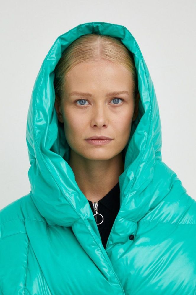 Пухова куртка MMC STUDIO Maffo жіноча колір зелений зимова oversize фото 4