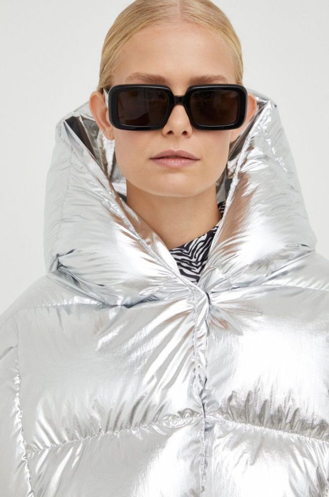 Пухова куртка MMC STUDIO Maffo Gloss жіноча колір сірий зимова oversize фото 4