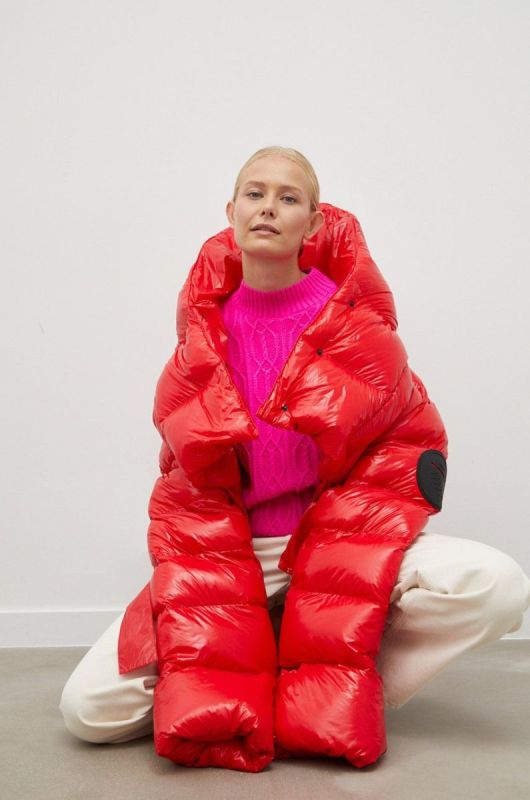 Пухова куртка MMC STUDIO Maffo Gloss жіноча колір червоний зимова oversize