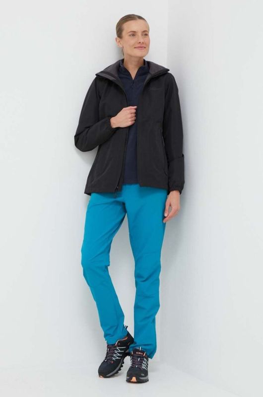 Куртка outdoor Jack Wolfskin Stormy Point колір чорний фото 2