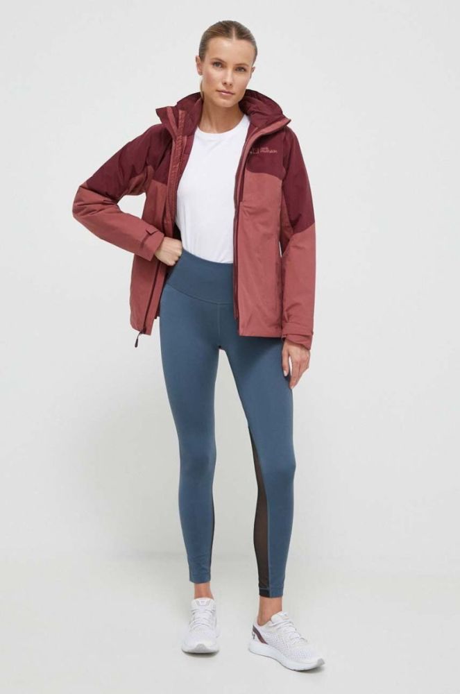 Куртка outdoor Jack Wolfskin Feldberg 3in1 колір рожевий фото 3