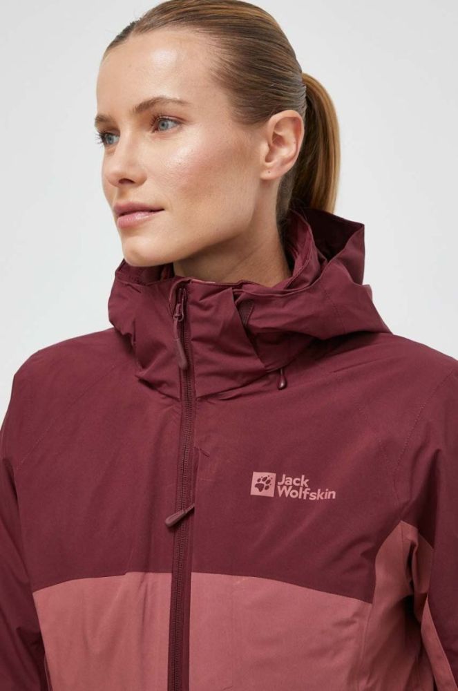 Куртка outdoor Jack Wolfskin Feldberg 3in1 колір рожевий фото 6
