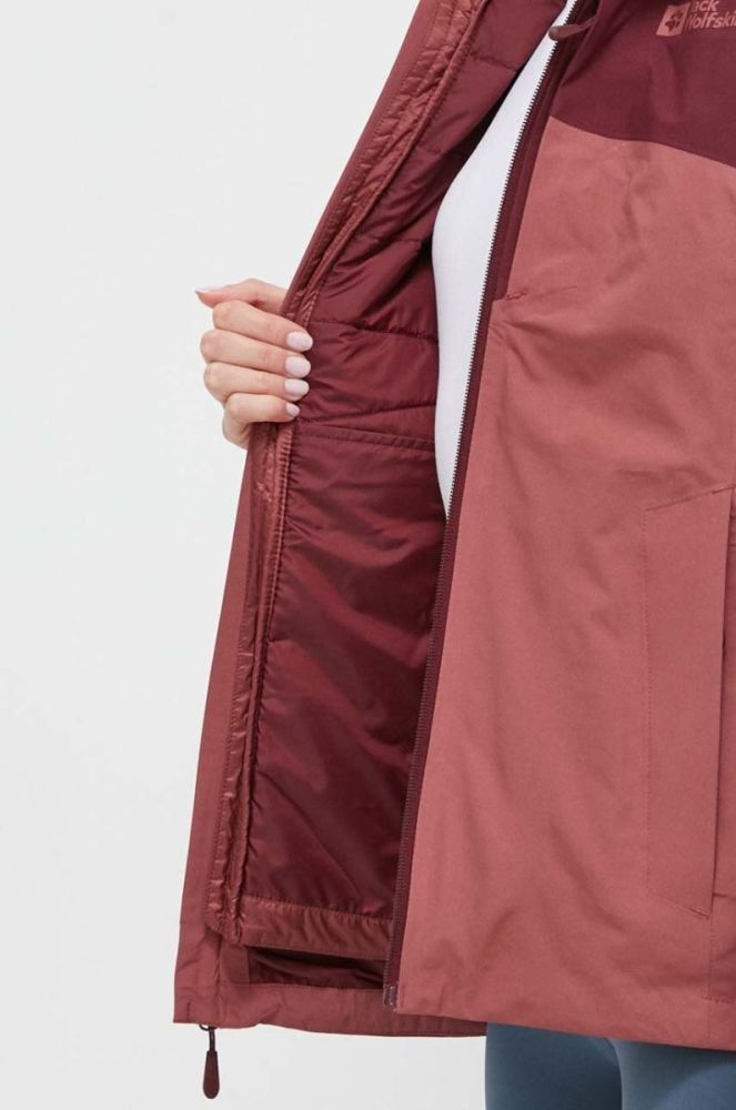Куртка outdoor Jack Wolfskin Feldberg 3in1 колір рожевий фото 8
