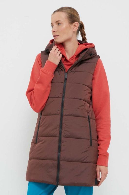 Безрукавка Jack Wolfskin жіночий колір коричневий перехідний