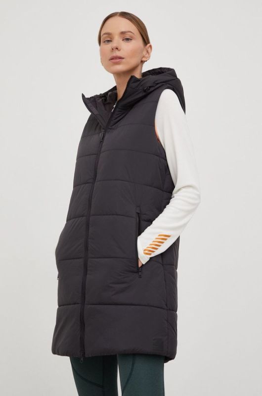Безрукавка Jack Wolfskin жіночий колір чорний зимовий