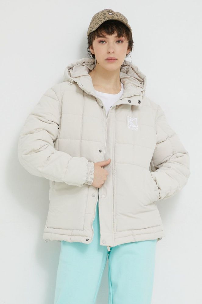 Куртка Karl Kani жіноча колір бежевий зимова (2746659)