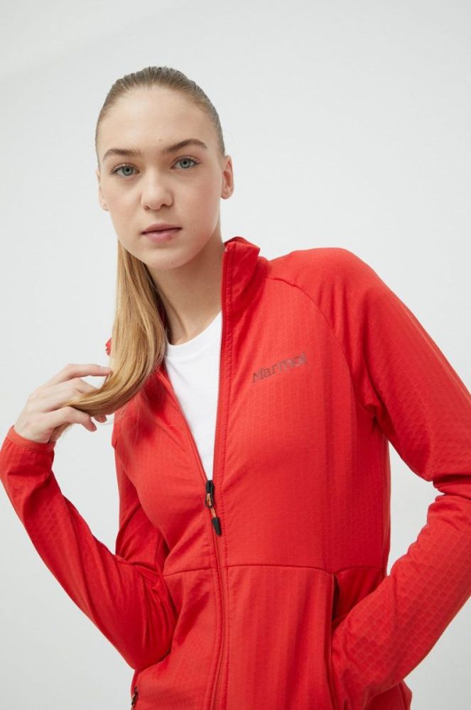 Спортивна кофта Marmot Leconte Fleece колір червоний фото 4