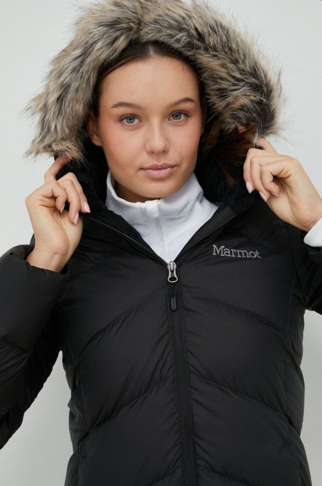 Пухова куртка Marmot Montreaux жіноча колір чорний зимова фото 4