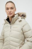Пухова куртка Marmot жіноча колір бежевий зимова