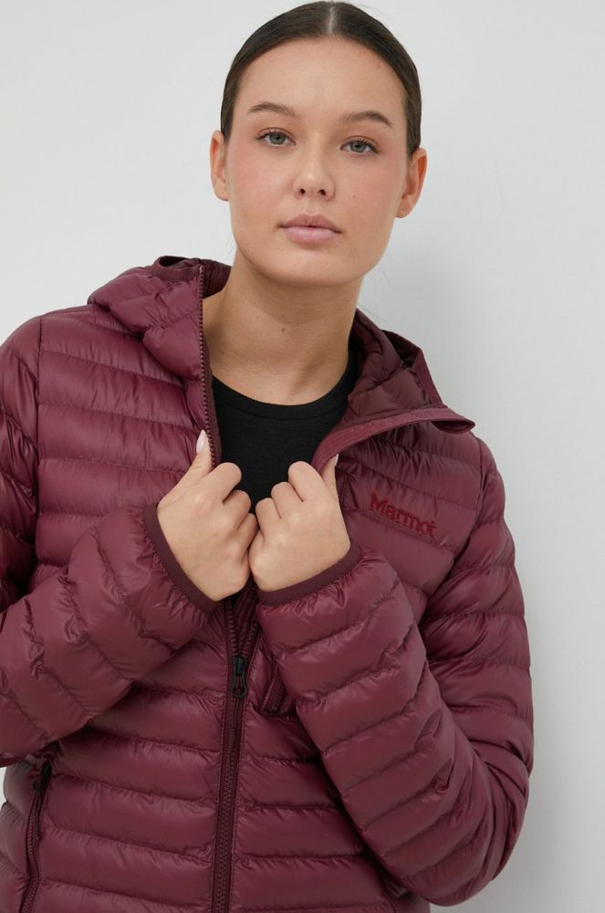 Куртка Marmot жіноча колір бордовий перехідна