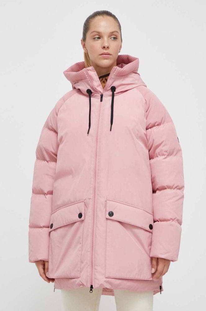 Пухова куртка Peak Performance жіноча колір рожевий зимова