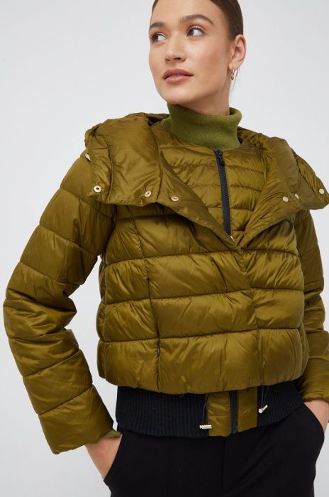 Куртка Sisley жіноча колір зелений перехідна