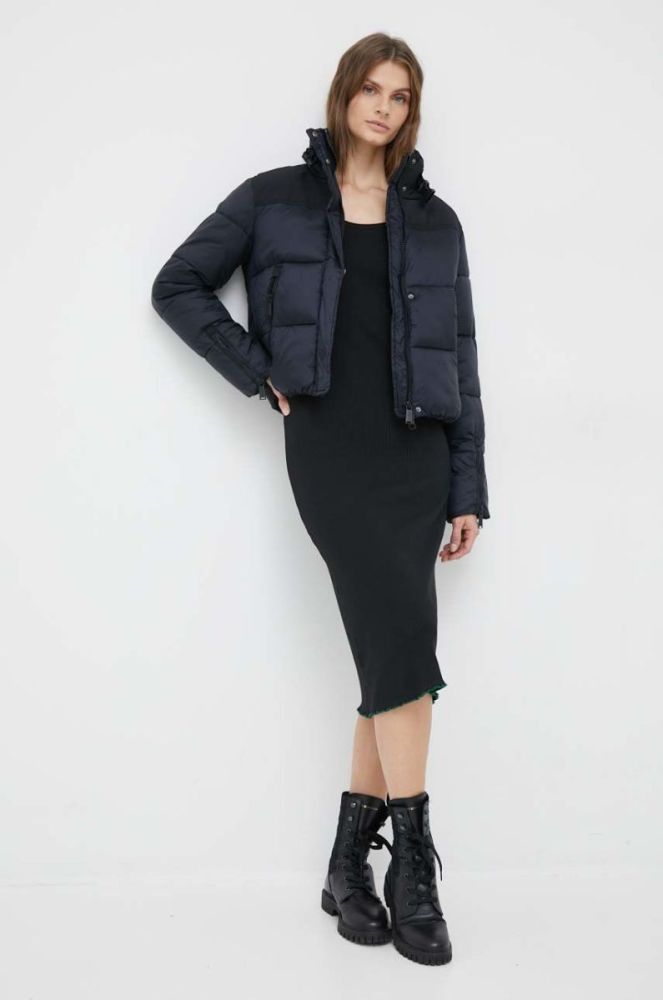 Куртка Invicta жіноча колір чорний зимова oversize фото 2