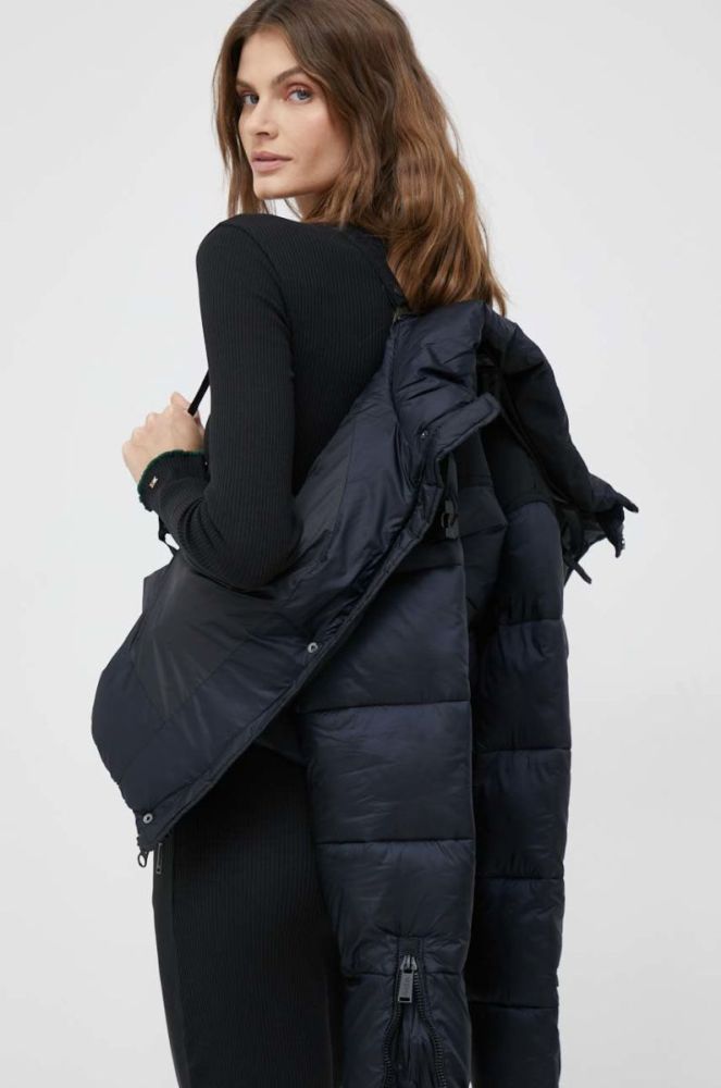 Куртка Invicta жіноча колір чорний зимова oversize фото 6