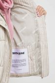 Куртка Sixth June жіноча колір бежевий зимова oversize (3608956)