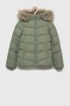 Дитяча пухова куртка Tommy Hilfiger колір зелений (2574633)